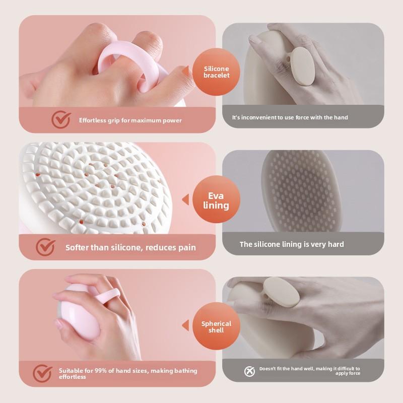 Hand-held Bath Scrubbing Brush, Mud Scrubbing Brush, Bath Sponge, Universal Exfoliating Bath Ball, Bath Brush, Bath Towel