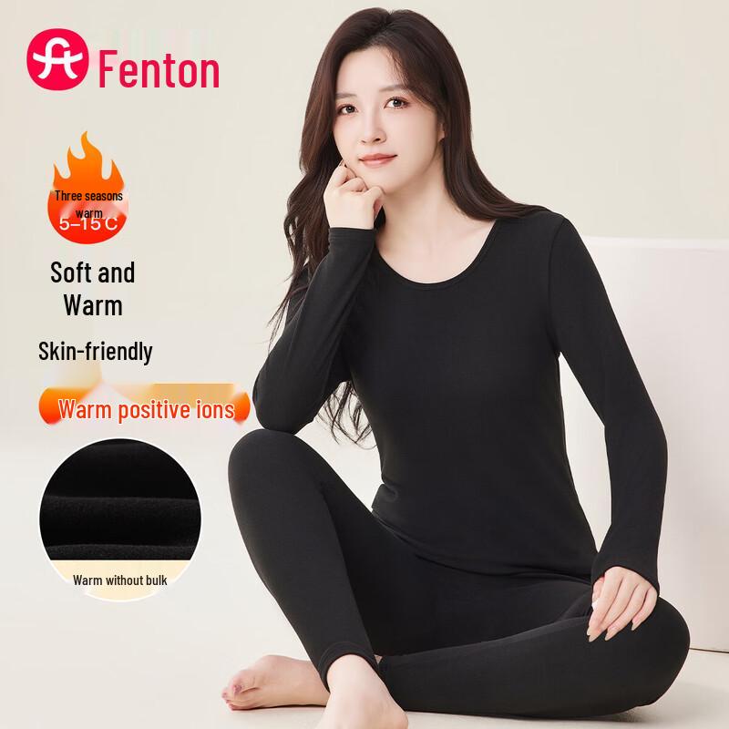 

FENTENG Женский утолщенный катионный термокомплект базового слоя 2XL
