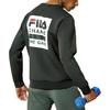 FILA Athletics Series Logo Crew Neck Sports Long Sleeve Sweatshirt Men sweatshirt Black A11M011237GBK