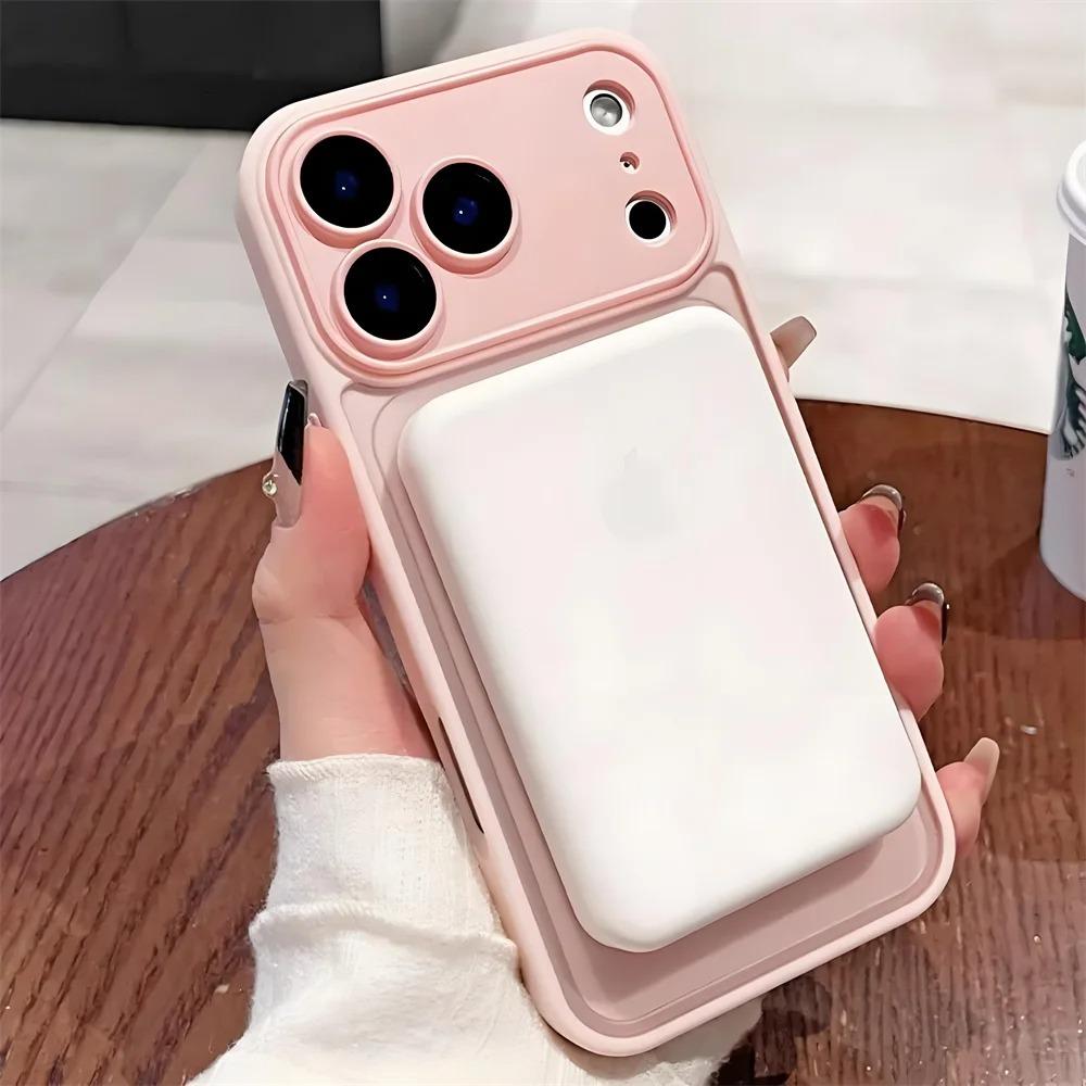 Translucent For Magnetic Phone Case For For Iphone 17 16 1 14 13 Pro Max Plus Air Matte Camera Lens Protection Cover