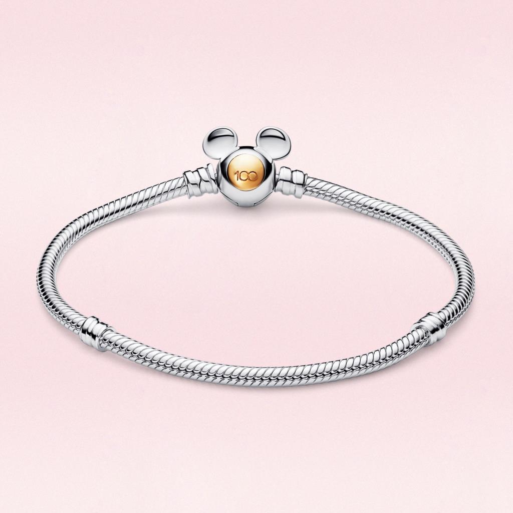Authentisches 925er-Sterlingsilber-Armband zum 100-jährigen Jubiläum mit Maus-Armband, passend für Original-Feen-Armbänder, Charm-Perlen-Frauen-Liebesgeschenk