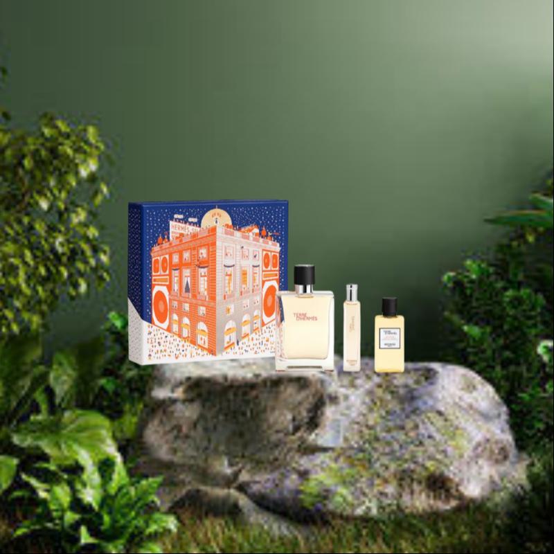 Hermes HERMESTERRE D' Dárková sada parfémů Toaletní voda EDT + + 29809939 TERRE D'Hermes-Parfém 100 ml + sprchový gel 40 ml + parfém 15 ml