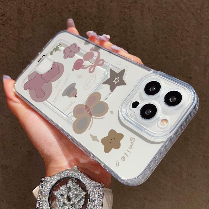 Kartenfach Halter Silikon Brieftasche Tasche Hülle Für Xiaomi Redmi Note 11 12 13 14 iPhone 17 16 15 13 11 Samsung S25 S24 S23 S22 Hülle Transparentes Handy Bumper