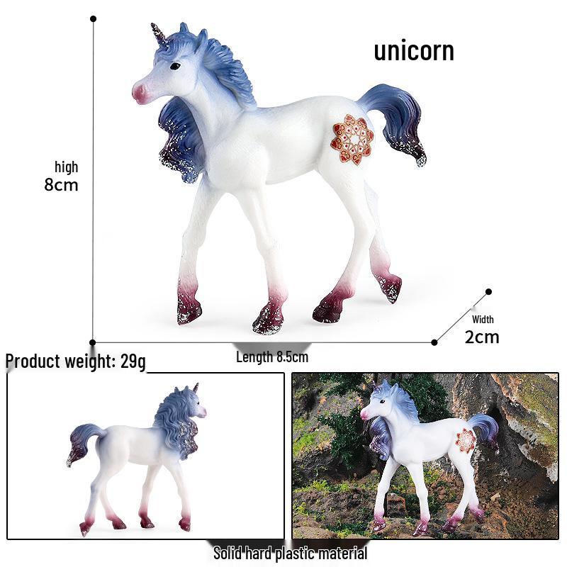 European Mythical Pegasus Unicorn Toy Model: Elf, Mythical Creature, Magic Beast 