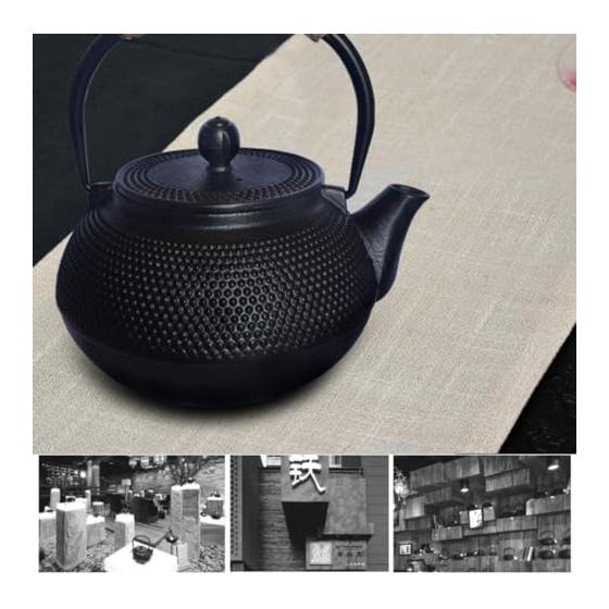 Iron kettle, ironware, Nanbu ironware, teapot, kettle, IH open flame compatible, iron bottle, iron teapot, kettle, tea strainer included, stylish,