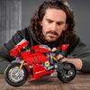 LEGO 42107 Technic Ducati Panigale V4 R Motorbike, Collectible Superbike Display Model Building Kit with Gearbox and Working Suspension