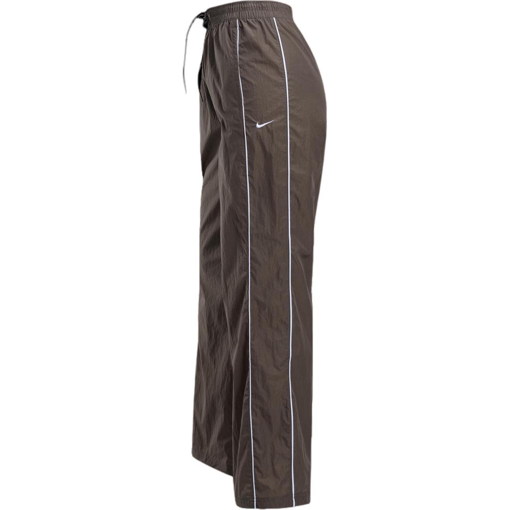 Nike Swoosh Windrunner Retro High-Waisted Woven Comfortable Fashion Casual Pants Women Bottoms Iron-Grey White FV7656004