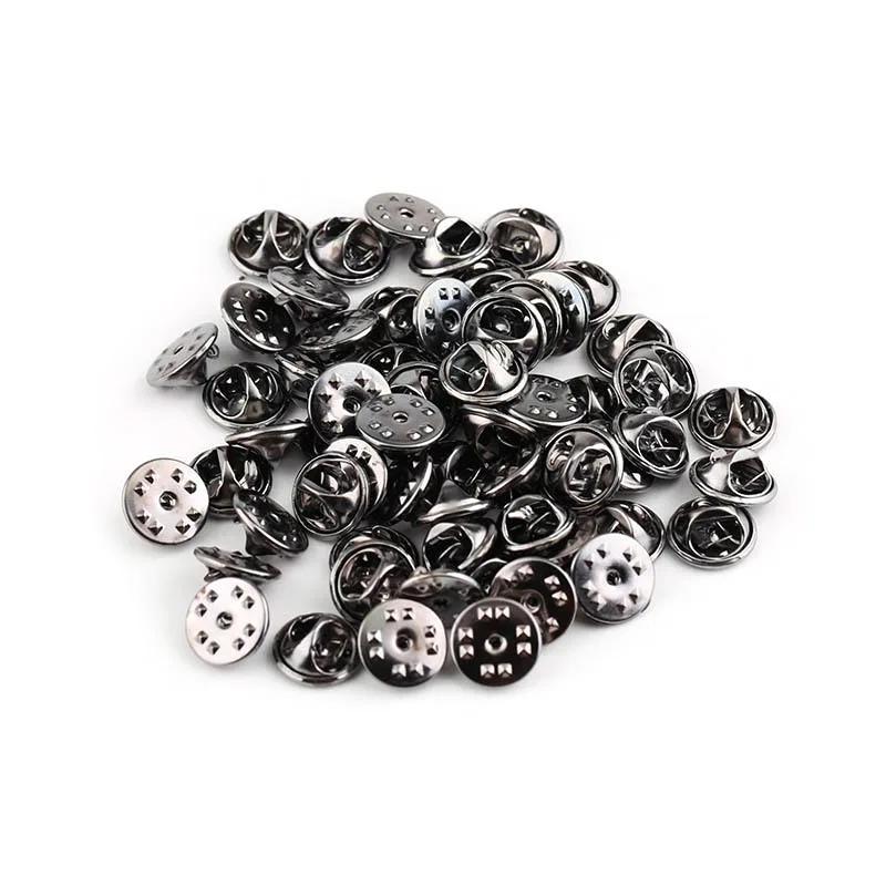 100-500Pcs Metal Locking Pin Back Brooch Badge Holder Lapel Base For DIY Jewellery Material Hand Making Supply Craft Accessories