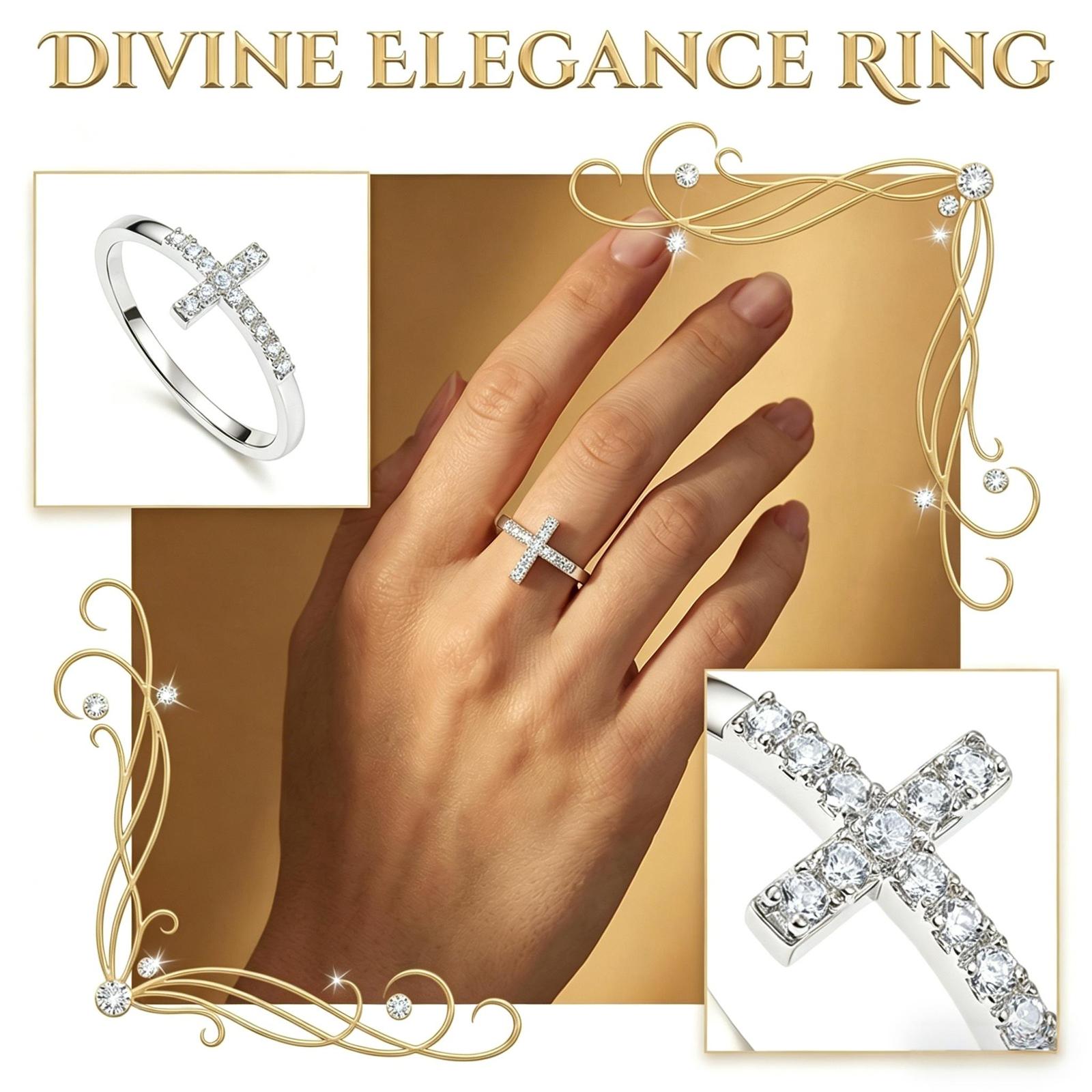 

Copper-plated Gold Cross Ring For Women, Minimalist, Fashionable, And Versatile. one size