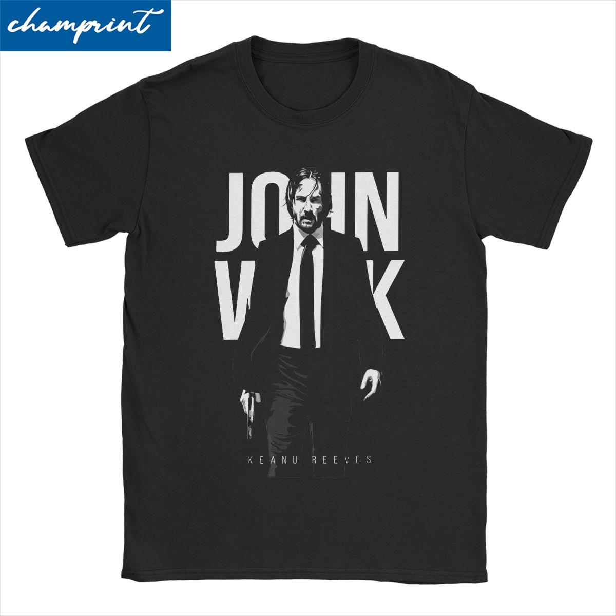 

Vintage John Wick Movie T-Shirts Men Women Crew Neck Pure Cotton T Shirt Short Sleeve Tee Shirt 4XL 5XL Tops - Men s Summer C... S разноцветный