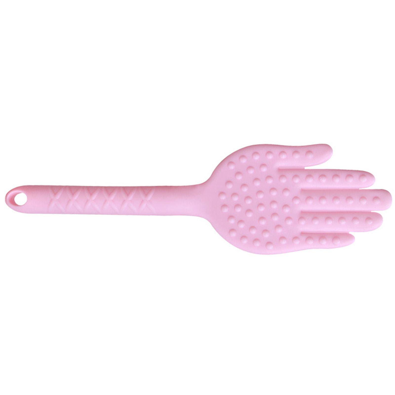 

Массажный молоток похлопывающий эргономичный похлопывающий в форме ладони инструмент для массажа триггерных точек тела для плеча шеи ноги розовый