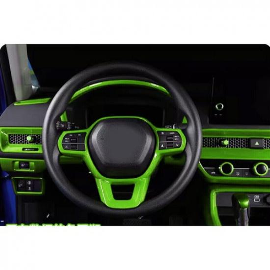 Steering Wheel Border Panel Cover Trim For Honda Civic 11th 22- Bright Green