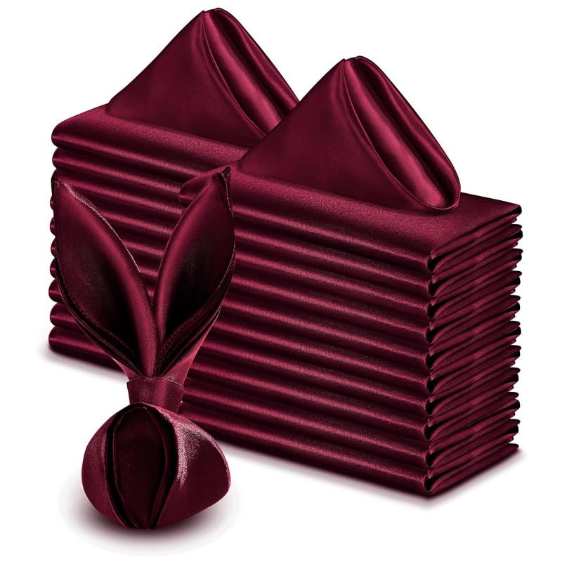 High-End Satin Napkin - Folded Flower Design for Hotels and Weddings
