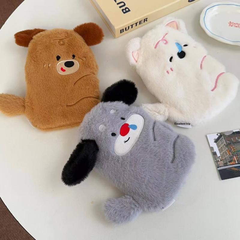 2025 The New Belly Warmer Thick Plush Hand Warmer Cute Cartoon Hot Water Bottle Warm Water Bag Multi-Color Optional
