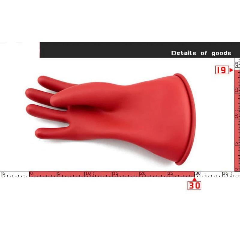 Insulation Work Glove 5KV High Voltage Safety Electric Mittens IEC60903 Class 0 Soft Latex Rubber Insulating Gloves