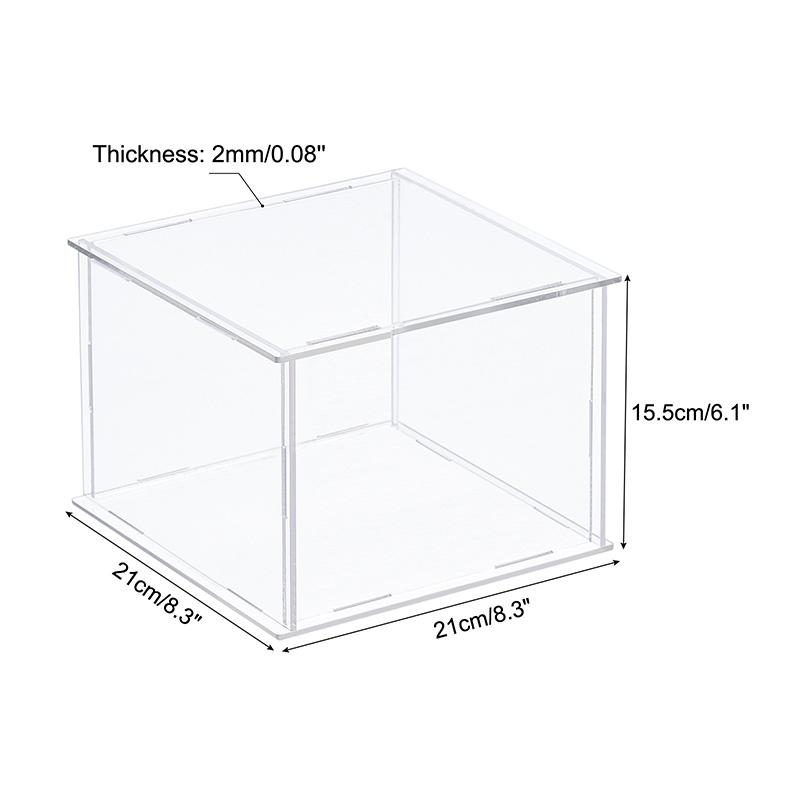 Acrylic Display Case for Collectibles Figures Toys Clear Plastic Box Cube Storage Box Assemble Dustproof Protection Showcase