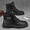 Men's Shoes Autumn and Winter New Outdoor High-top Martin Boots Youth Trend Thick-soled Mountaineering Rhubarb Boots Tooling Shoes