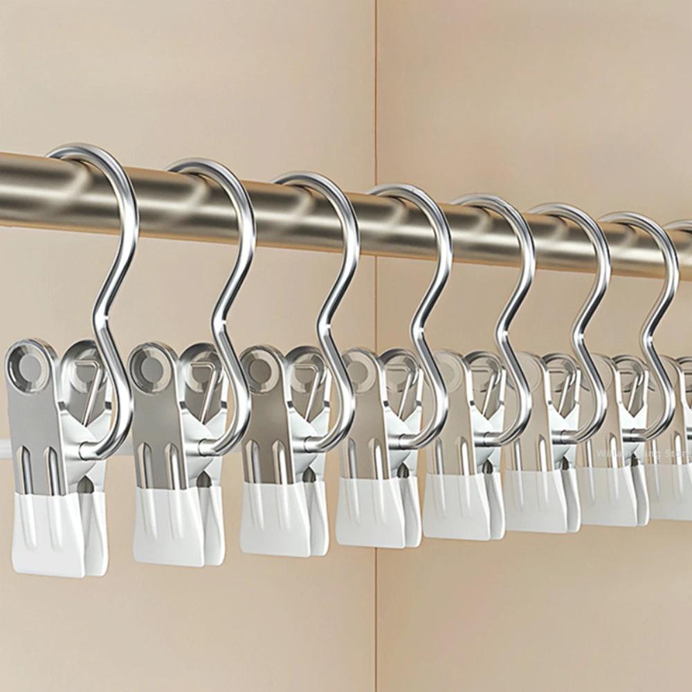 Trouser Rack Hanger Clothes Hangers Wardrobe Organizer Clothes Adjustable Metal Clothespin Laundry Hook Hanging Organizers Home