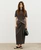 Artid Drape Short Sleeve Long Dress_Charcoal
