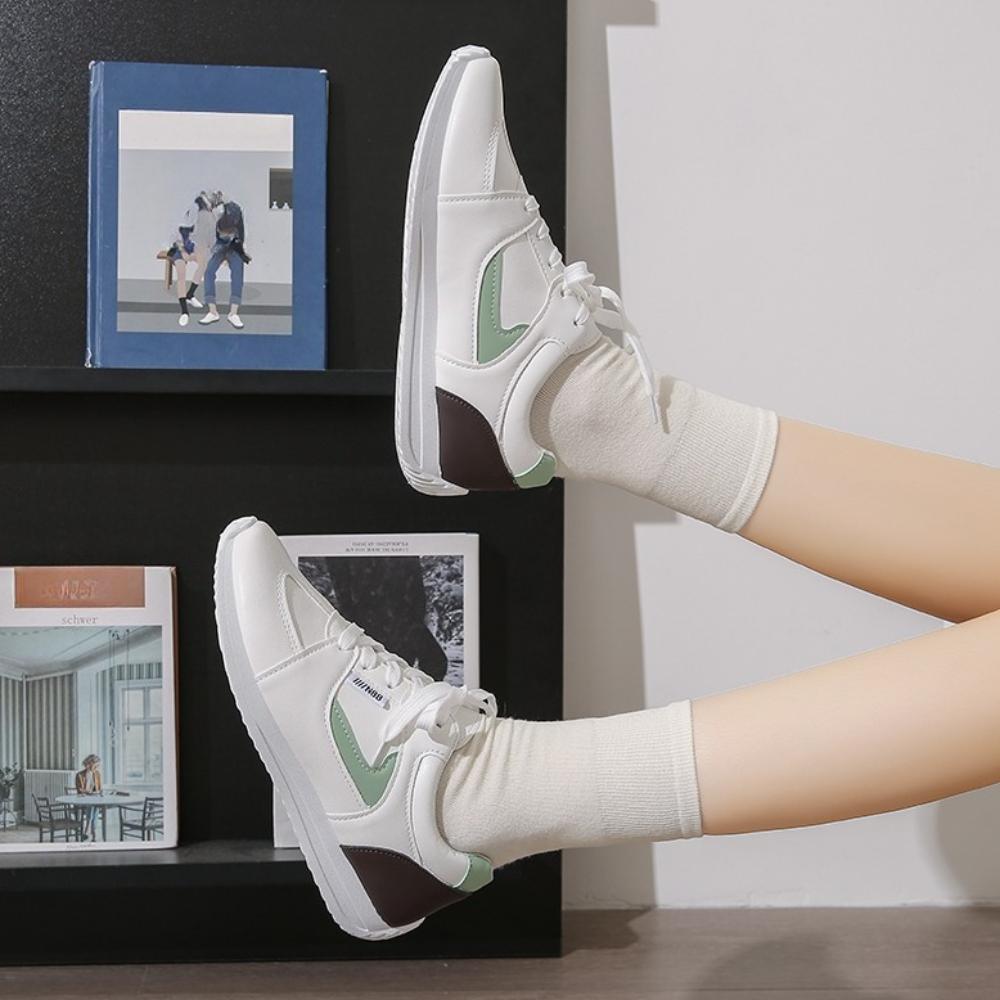 New Women's Casual Shoes Lace-up Flat Sole Round Toe Women's Sports Shoes Leisure Outdoor Comfortable Sports Shoes