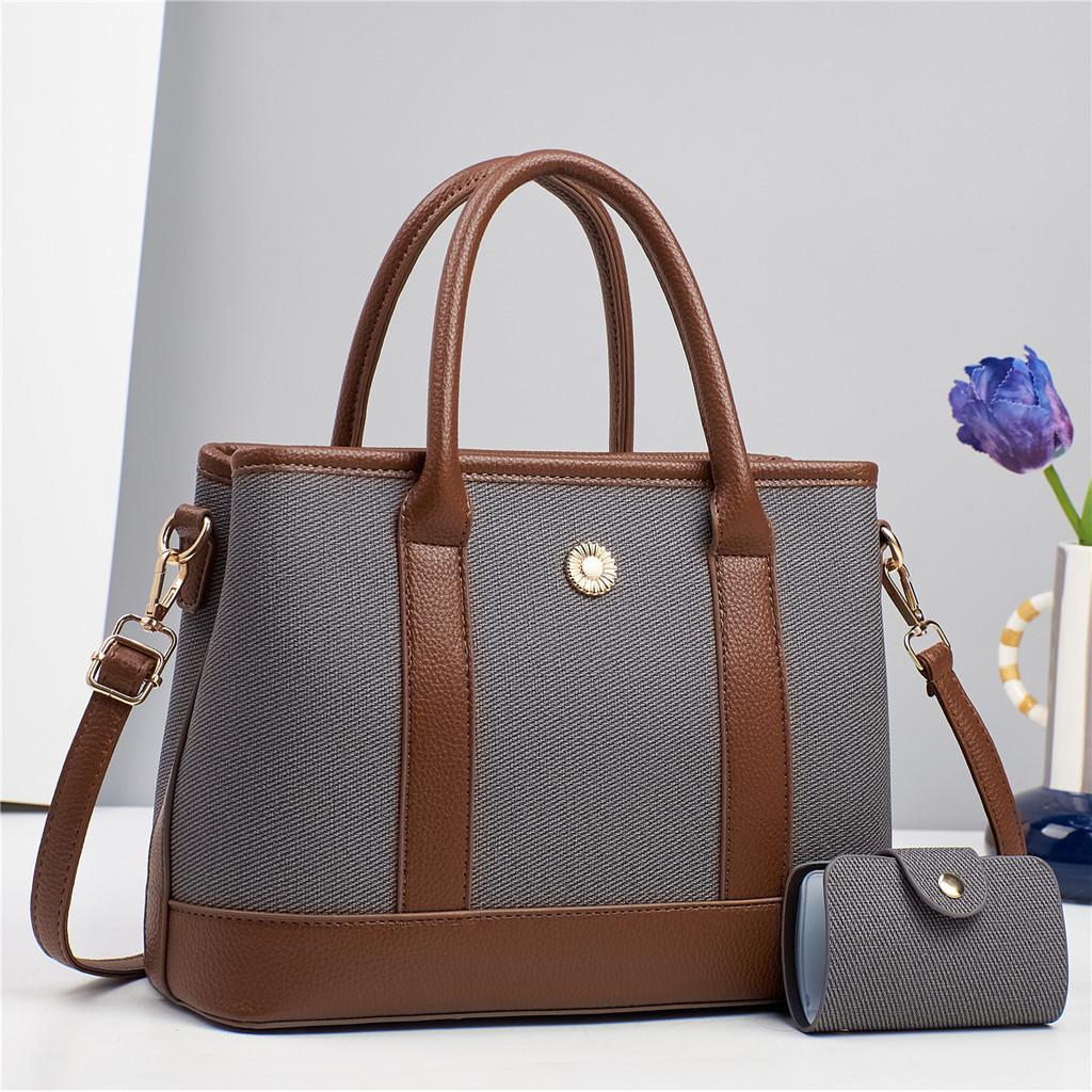 And Sophisticated Contemporary Womens Handbag Set With Stylish Zippered Pockets