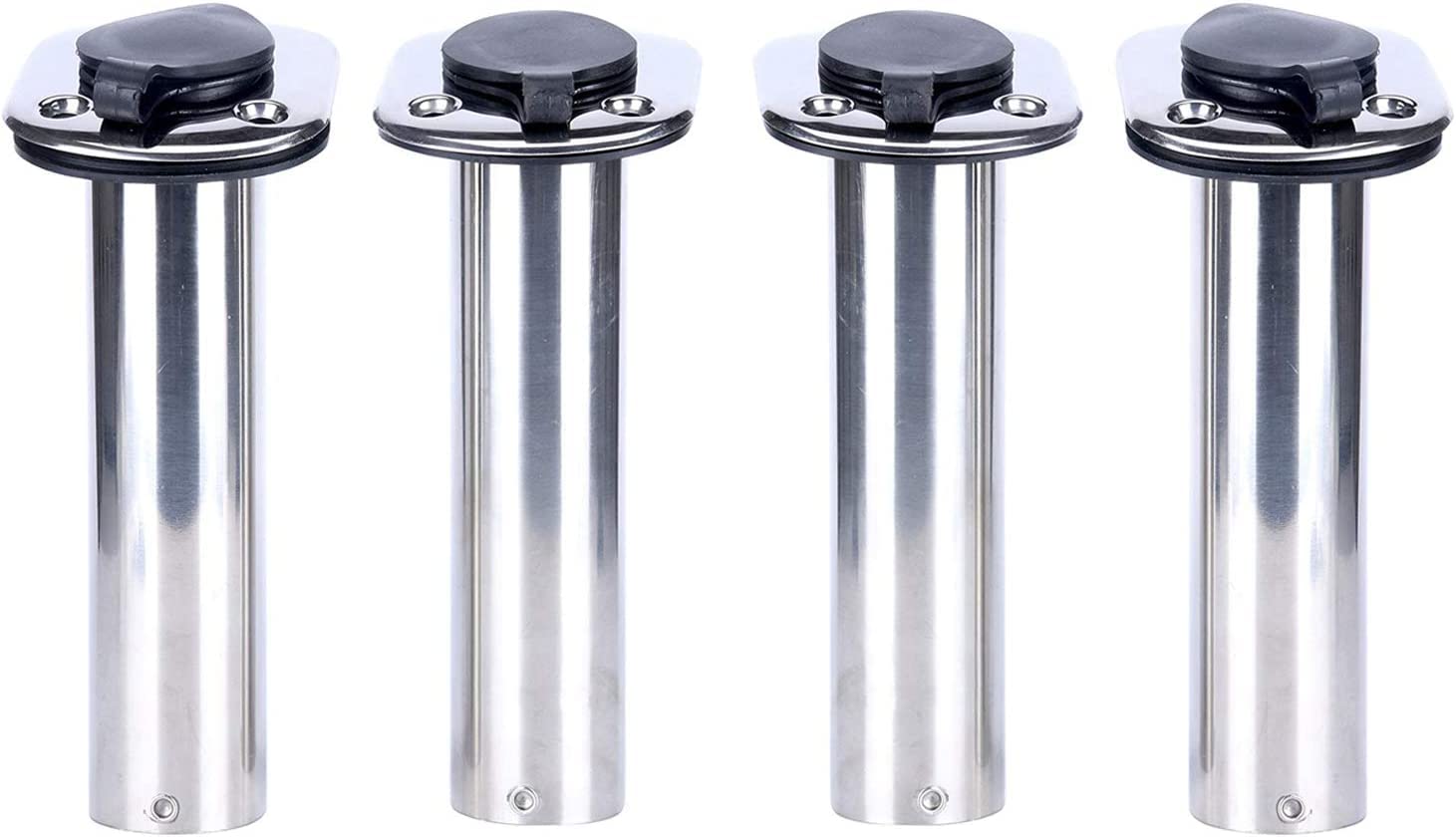 

Amarine Made Держатель удилища из нержавеющей стали 90 градусов Внутренний жесткий держатель удилища для лодки Набор из 4 штук, Встраиваемый тип, Защита,