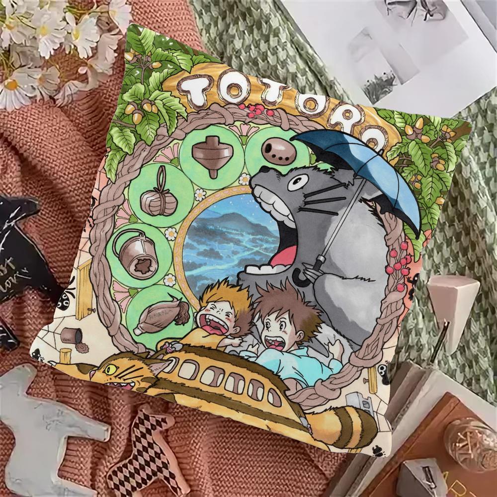 T-TOTOROS Cute  Pillow Case Pillowcase Home Sofa Cushions Car Cushions Pillowcover Office Pillowshell Pillow