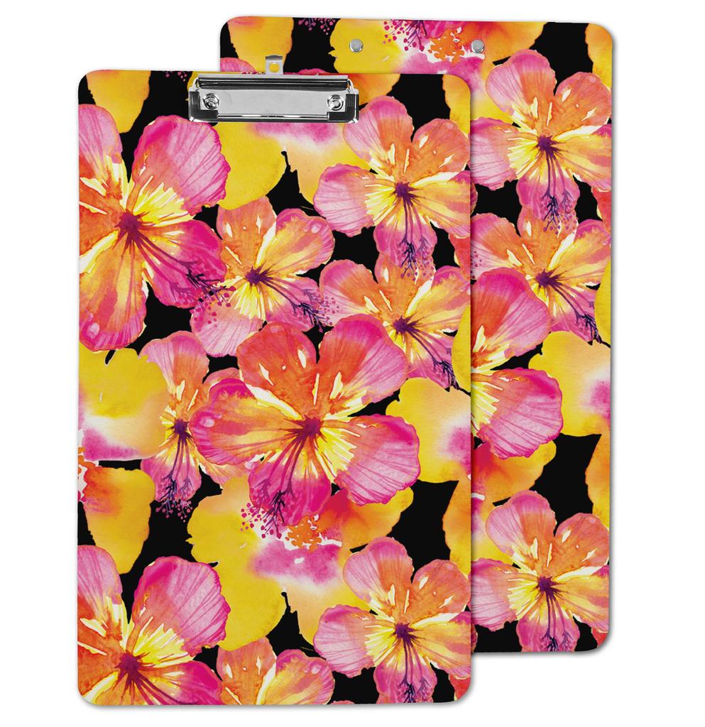 Inkdotpot Decorative Clipboard Letter Size with Low Profile Clip,Retractable Key Hole for Hanging Paperboard for Office School w/Free Marker & Eraser