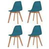Day and Night - Day and Night Dining Chairs 4 Pcs Turquoise Plastic