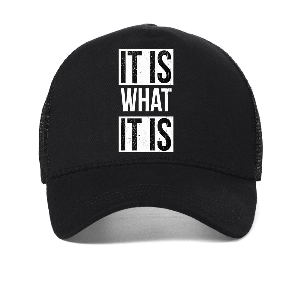 IT IS WHAT IT IS Letter Baseball Cap Funny Print Graphic Sun Snapback Hat Fashion Casual Harajuku Japanese Style Caps Visor Hat