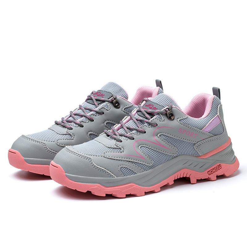 Breathable Women Safety Shoes Lightweight Protective Hiking Sneakers Steel Toe Wear-Resisting Indestructible Safety Work Shoes