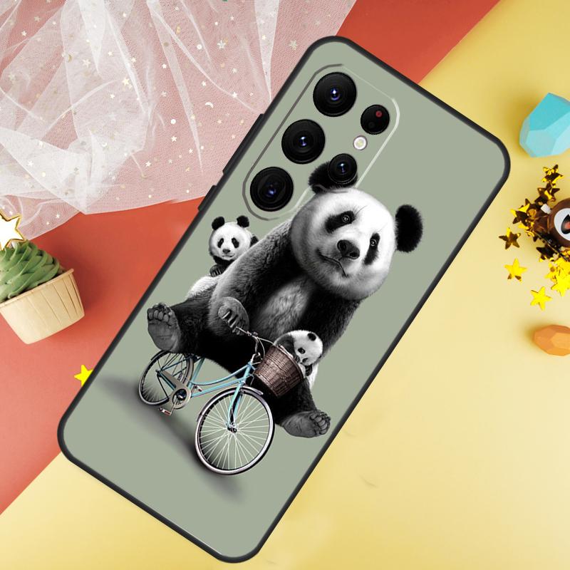 Panda Animal Cute Bear Phone Case For Samsung Galaxy S26 S25 Ultra S23 S21 S20 S22 S24 FE S10 Plus Cover Coque
