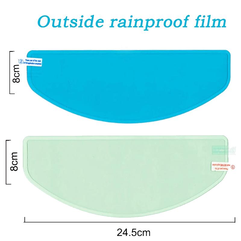 Antibeschlag- und regenfeste Folie für Helme, beschlagfreie Nanobeschichtung, transparenter Aufkleber, wasserdichte Folien, Helmzubehör