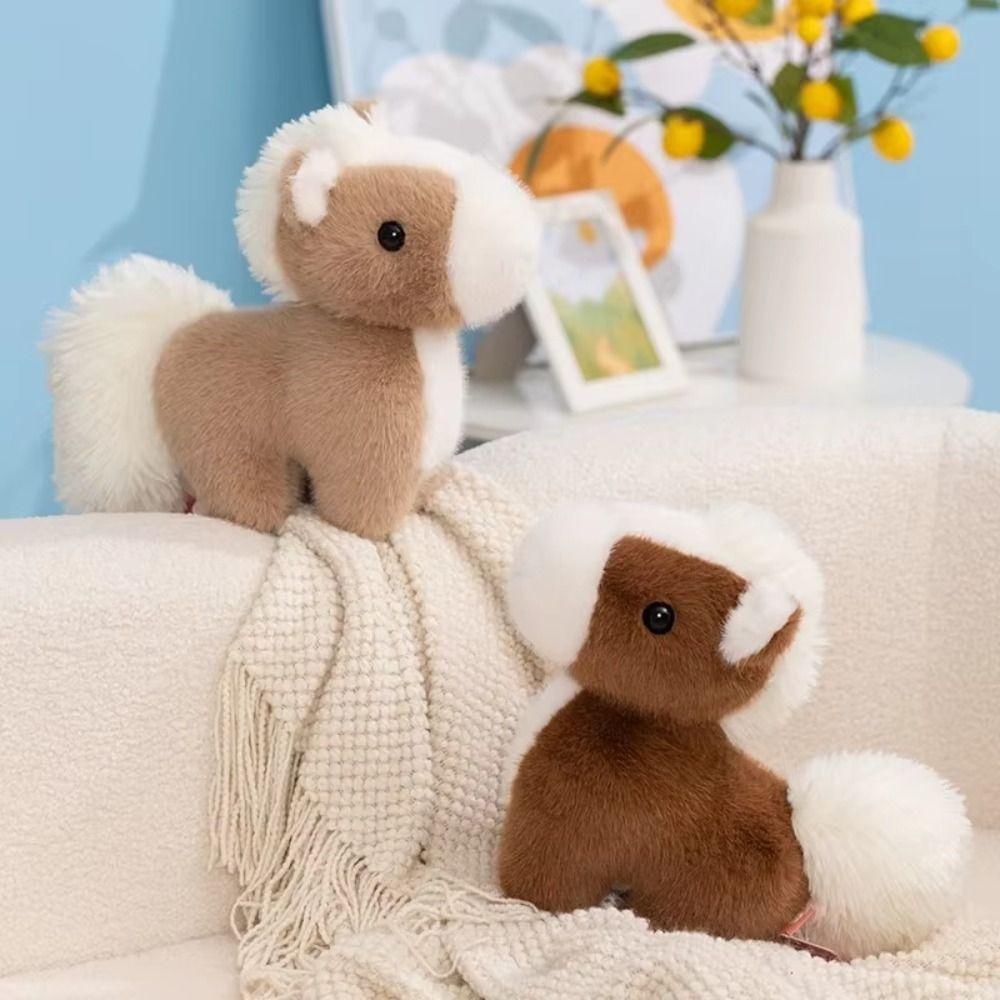 Standing Simulation Pony Plush Toy Simulation Horse Stuffed Toy Animal Horse Plush Doll  Kids Gift