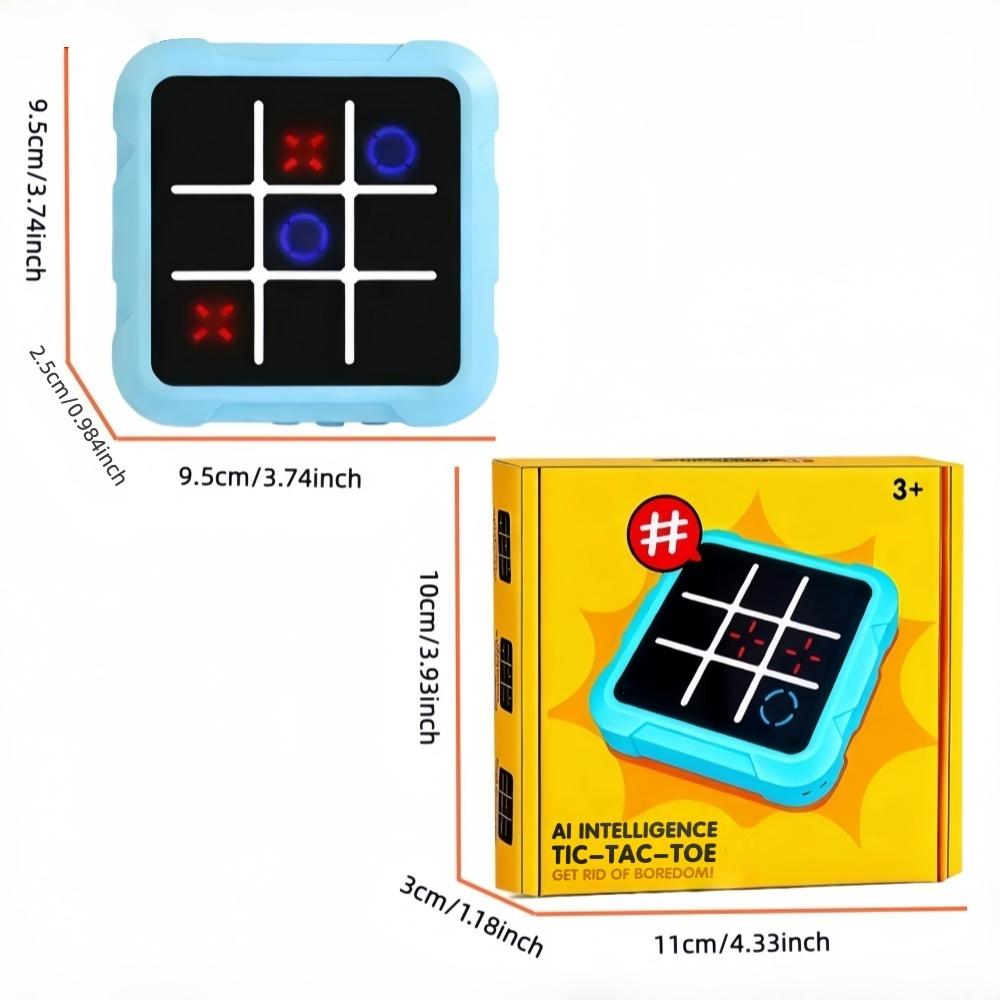 Portable Tic-Tac-Toe, Stress Relief & Educational Board Game, Multifunctional Electronic Game, Suitable for Adults and Kids