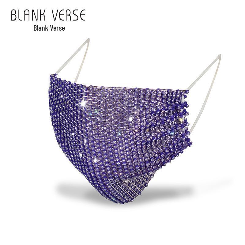 Trendy Rhinestone Face Mask - Vibrant Summer Collection