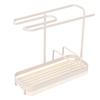 Kitchen Sink   Multifunctional Metal Sponge Soap Brush Storage Rack with Towel Holder