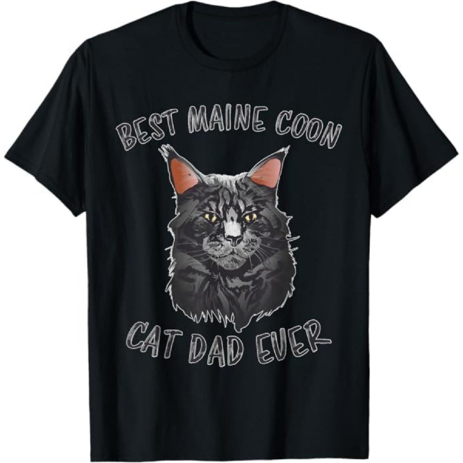 Best Maine Coon Dad Ever Papa Cat Father Maine Coon T-Shirt LTDV Mens Womens Tank Top Sweatshirt Hoodie Longsleeve 271 Black XXXXXL разноцветный