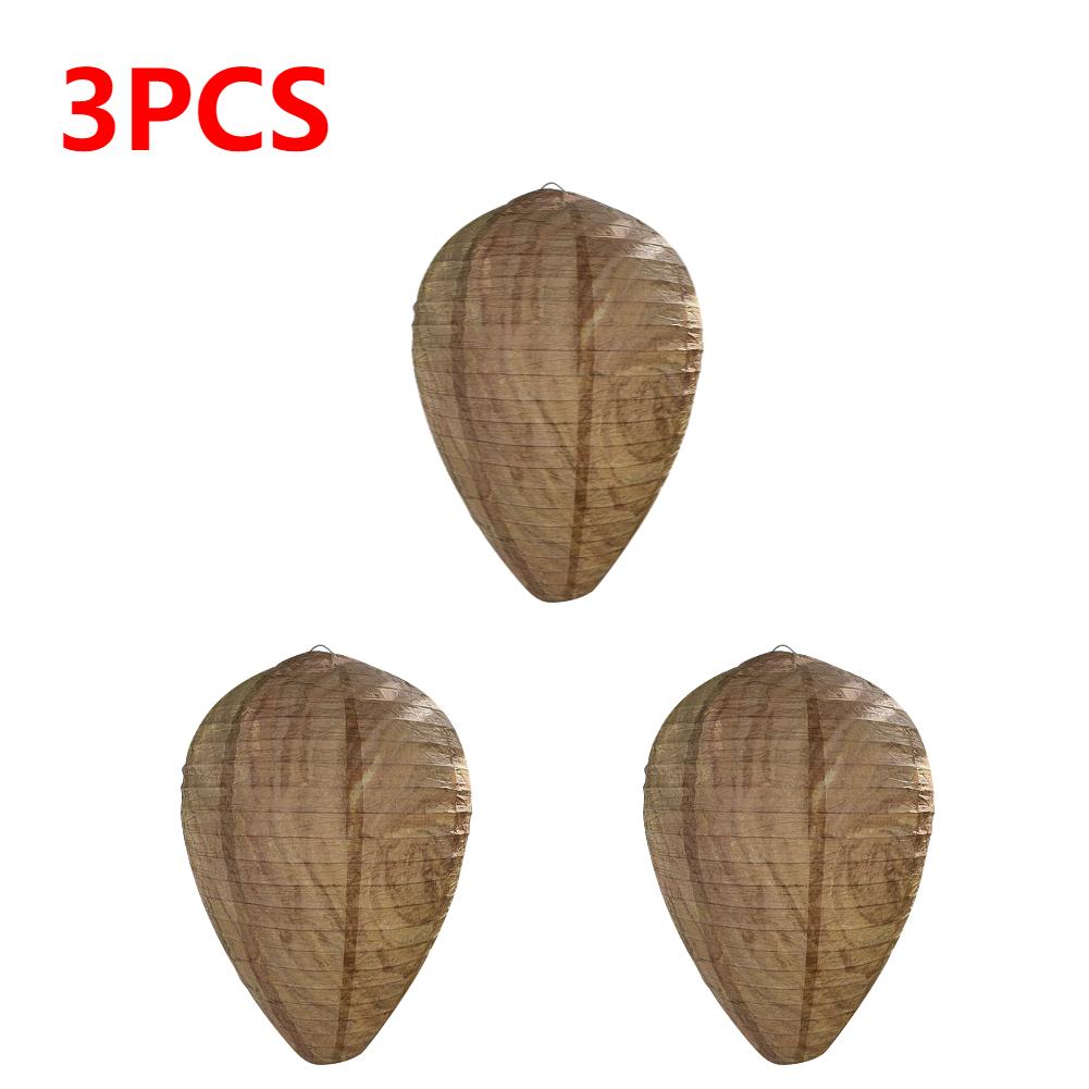 1-10PCS Hanging Wasp Nest Decoy Outdoor Waterproof Fake Wasp Nest Decoy Nest Decoy Hornets Plastic Insects Paper Drive Beehive