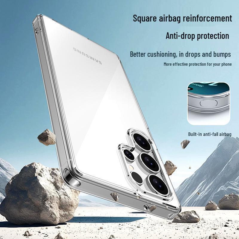 Samsung S25 Ultra/S24 Plus Ice Transparent Aurora Phone Case - Airbag Anti-drop Protective Cover