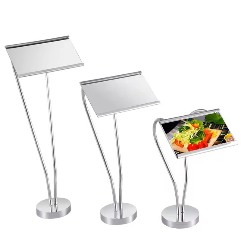 Stainless Steel Meal Seat Card Clips Adjustable Pop Desk Sign Price Tag Display Wedding Table Name Card Holder