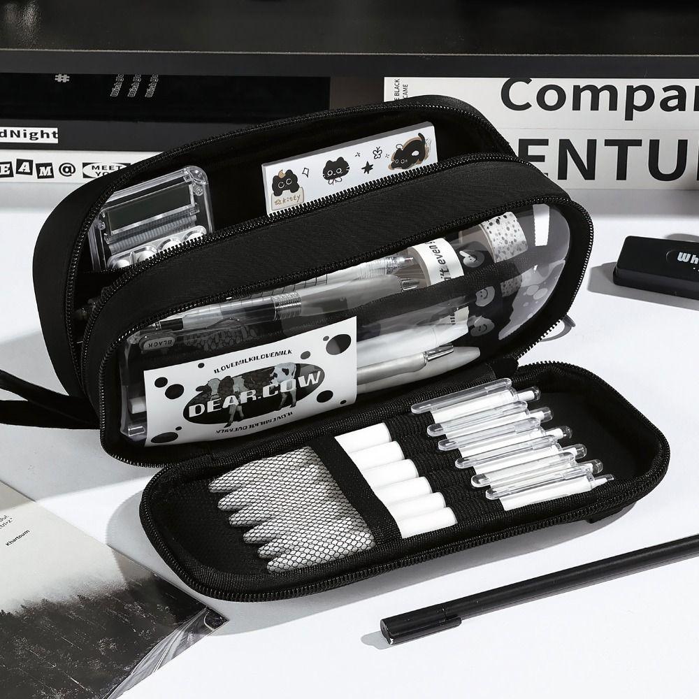 Large Capacity Pen Bag Multi-layer Stationery Bag Minimalist Pencil Case  Students