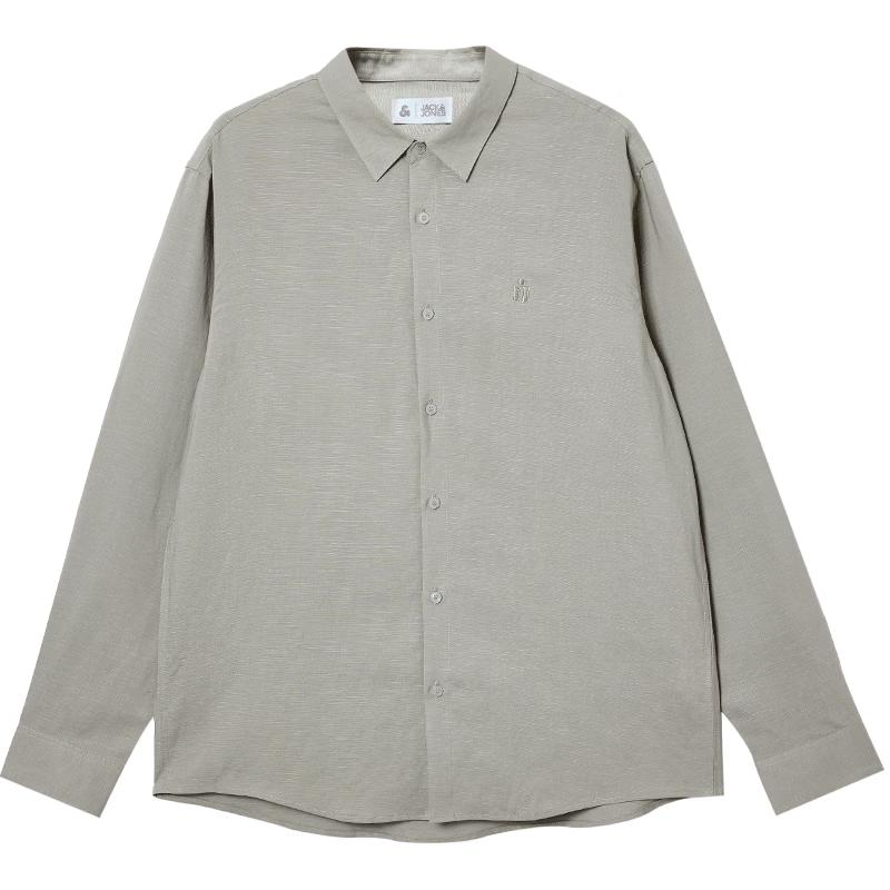 

Jack&Jones Мужская повседневная рубашка из смесовой ткани тенсел и льна с вышивкой XL