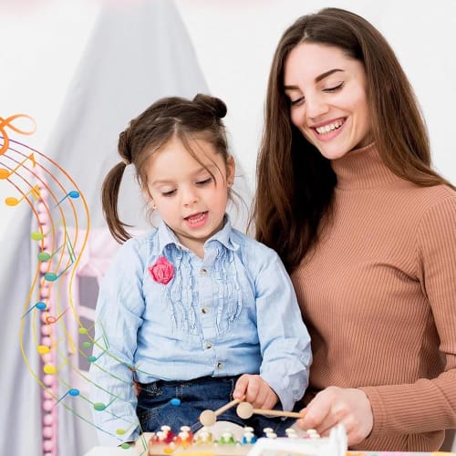 2 Xylophone Mallets, Wooden Mallets, and Hammers for Making Xylophones, Bells, Woodblocks, and Bells (2 Maple Pieces)