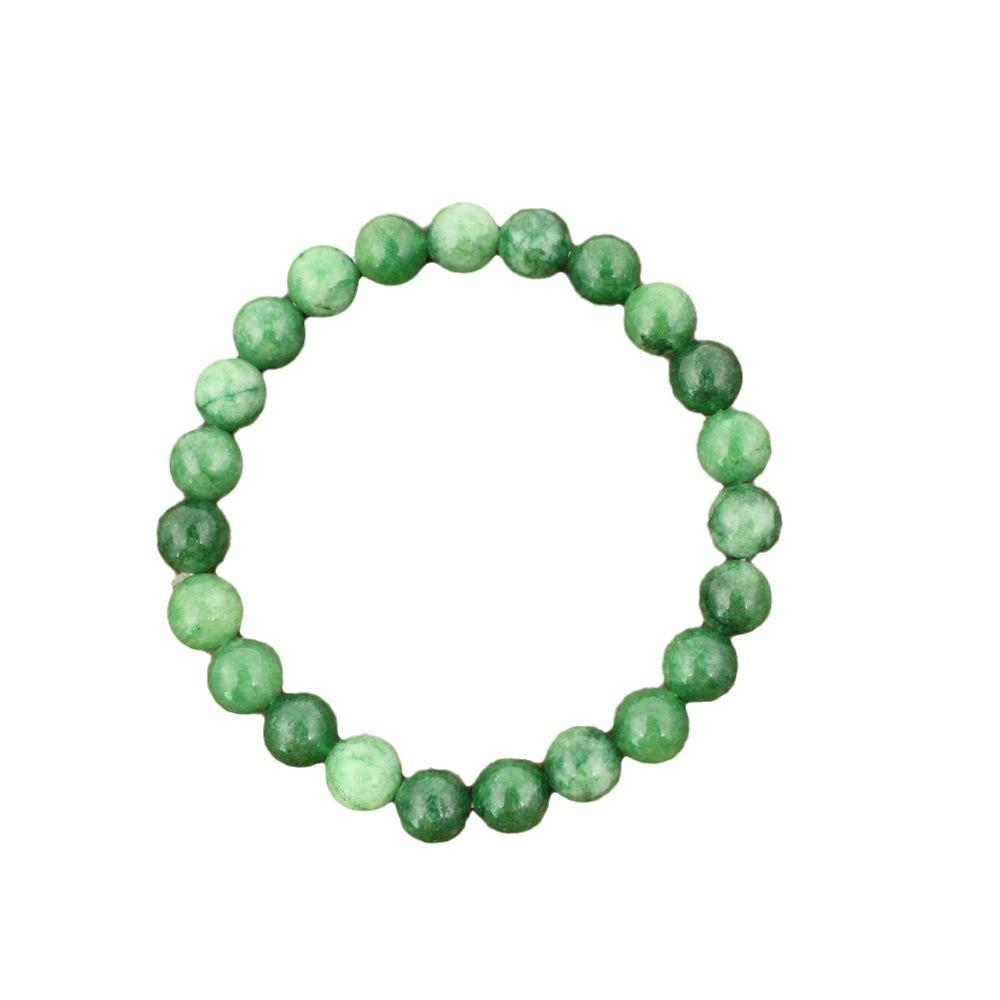 Natural Stone Bracelet, Qingganyu Bracelet, Green Agate Handmade Beaded Bracelet, Anti-depression