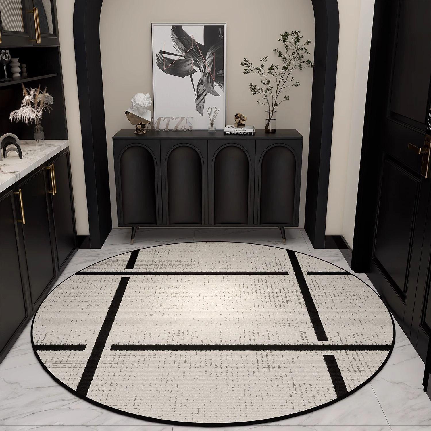 

Круглый коврик для входной двери, коврик для входа в гостиную, коврик для входа в дом, противоскользящий коврик для ног diameter 80CM