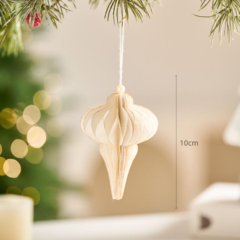Irregular Shape Paper Honeycomb Christmas Tree Ornaments - Small Pendant & Honeycomb Ball Decor.