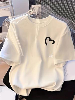 Minimalist Heart Graphic T-Shirt Women Kawaii Love Line Art Tee Summer Fashion Short Sleeve Harajuku Casual Female Tops