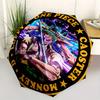 Macaco One Piece D. Adesivo Decalque Luffy Caoster para Laptop Janela de Carro Para-choque Decoração de Parede Guarda-chuva, Guarda-chuva Compacto Dobrável 3 Dobras Portátil para Homens e Mulheres Presente