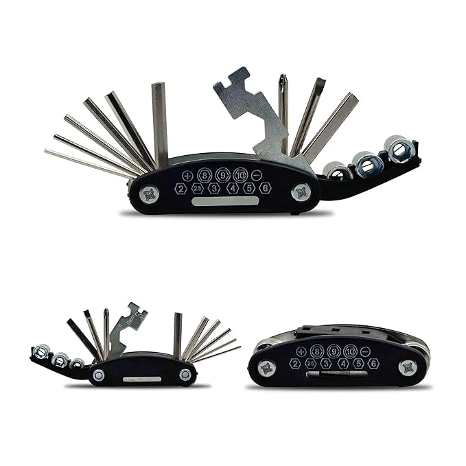 KNK Bicycle Essential Repair Kit – Multi-Tool, Tire Levers, Chain & Puncture Repair Tools – Compact Bike Maintenance Kit for Road, MTB & Hybrid Bikes